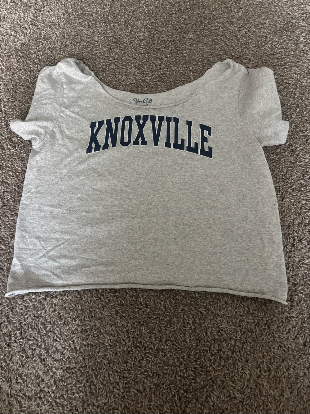 Brandy Melville Grey Tee with Navy Knoxville Graphic